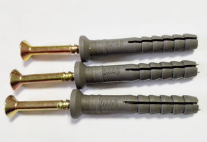 NINDEJIN 100 pièces/sac Chevilles murales nervurées en nylon/PET M6 M8 M10 <span class=keywords><strong>Vis</strong></span> autotaraudeuses revêtues de TiCN - Product Image 5