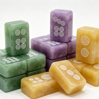 Jeu de Mahjong en Jade à Bords Lisses 40 #   Fournisseur d'usine de tuiles : Jeu de Mahjong, pièces de jeu de table à remplir de couleur, pièces de rechange pour échecs