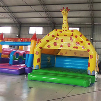 Château gonflable en PVC personnalisé avec toboggan aquatique, piscine et fosse à balles, souffleur télécommandé, installation facile pour mariages et fêtes
