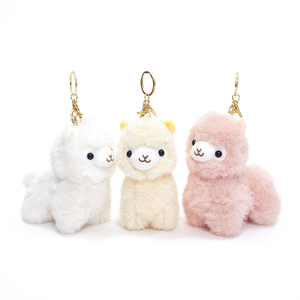 Porte-clés en peluche alpaga kawaii, mini pendentif de sac en forme de lama doux et moelleux - Product Image 1