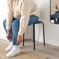 Tabouret empilable rond en métal industriel Singer avec assise en plastique pour événements et repas – Vente en gros