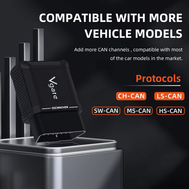 2026 Upgraded Vgate VLinker MS for Car OBD2 Scanner 12V 24V Supports HS-CAN MS-CAN SW-CAN CH-CAN LS-CAN OLIVER Fitment