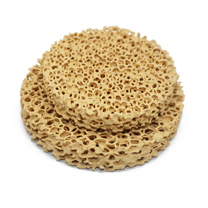 Sic silicon carbide bọt xốp gốm lọc cho sắt đúc/đúc 10-60ppi độ dày 13 mét 22 mét diameporous gốm lọc - Product Image 3