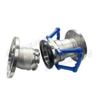Raccord de déconnexion à sec anti-fuite en acier inoxydable certifié CCS, surface lisse, 1''-8'', avec bride