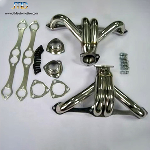 Xả downpipe Kit khối nhỏ hugger <span class=keywords><strong>shorty</strong></span> thép không gỉ T304 đua tiêu đề phù hợp với tất cả các khối nhỏ <span class=keywords><strong>Chevy</strong></span> V8 động cơ từ '55 + - Product Image 2