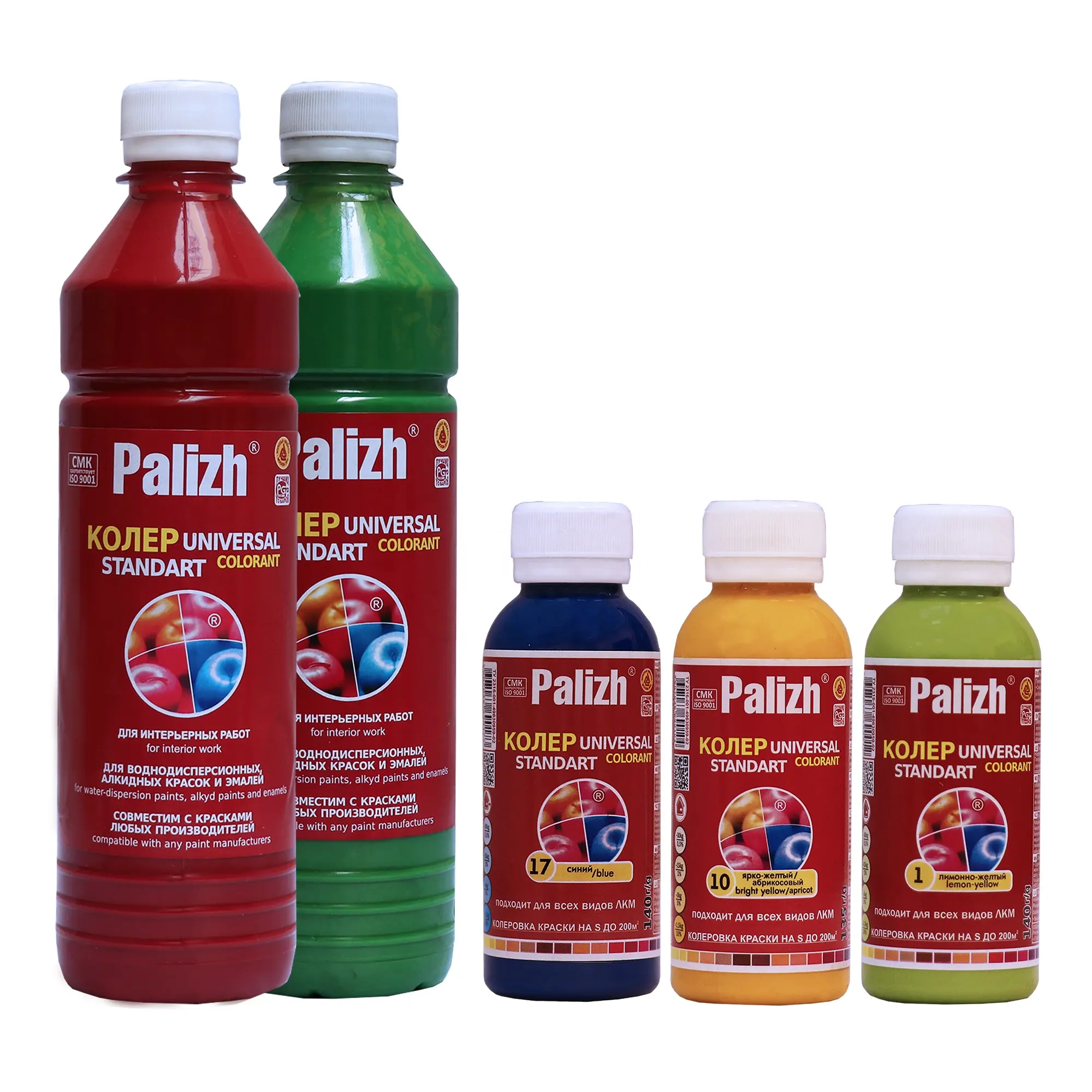 Universal Colorant Palizh "STANDART" Cho Tất Cả Các Loại Sơn Gốc Nước Và Dung Môi/Waterborne/Mẫu Miễn Phí/MOQ Thấp