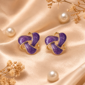 Orecchini a Perno Geometrici Triangolari Vintage per Donne, Stile Smaltato, Eleganti Gioielli per Orecchie alla Moda - Product Image 3