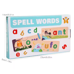 Jeu d'<span class=keywords><strong>orthographe</strong></span> de lettres en bois le plus populaire Alphabet Cognition Sight Words Jouets d'apprentissage éducatifs pour enfants garçons et filles - Product Image 6