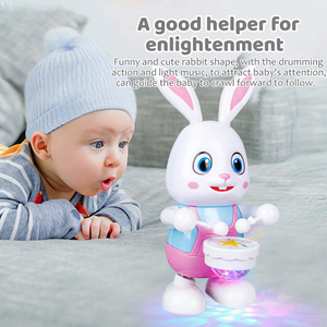 Conejo <span class=keywords><strong>de</strong></span> Dibujos Animados MILI, Baila y Canta, Conejito Electrónico Musical, Animal que Toca el Tambor con Luces LED, Lindo Juguete Eléctrico <span class=keywords><strong>para</strong></span> Mascotas, Regalo <span class=keywords><strong>de</strong></span> Cumpleaños <span class=keywords><strong>para</strong></span> Niños - Product Image 4