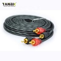 Kabel RCA berkabel untuk 2 saluran kabel RCA Audio mobil tembaga murni 5m