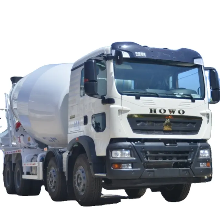 EV yepyeni ev çimento çimento mikser kamyonu CNHTC HOWO TX 350HP 8X4 12m3 elektrikli kamyon betonyeri çimento mikser kamyonu düşük fiyat satmak