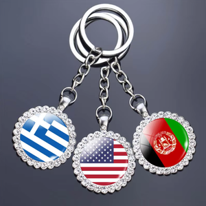 Novo Lançamento: Chaveiro Bandeira do Kuwait com Strass, Acessório para Bolsa, Pingente com Detalhes em Vidro, Chaveiro Personalizado com Todas as Bandeiras Nacionais - Product Image 5