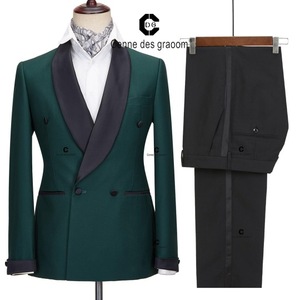 Costume Blanc Homme Prêt-à-Porter avec Col Noir, Coupe Ajustée, Haute Qualité, Costumes de Marié pour Mariage et Soirée 2025 - Product Image 2