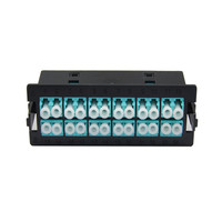 Panneau adaptateur fibre 24 fibres monomode 12 X LC UPC adaptateur duplex manchon en céramique panneau adaptateur fibre LC UPC