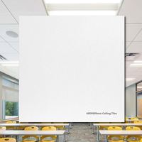 Plaques de plafond en laine de verre insonorisantes carrées modernes avec isolation thermique imperméable et caractéristiques ignifuges