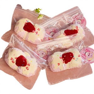 Strawberry Sauce Cartoon Stress Relief <b>Squishy</b> Toy for Girls PU Dry Mud Simulation Food <b>Squishy</b> Feel Back Relief - Product Image 3