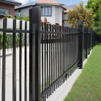 Latte en aluminium à lame verticale pour clôture de maison et de jardin en aluminium enduit de poudre noire pour le service de modélisation 3D de cour inclus