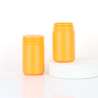 Flacon en plastique HDPE orange avec bouchon à déchirure, pot vide pour comprimés, capsules, vitamines, emballage de compléments alimentaires