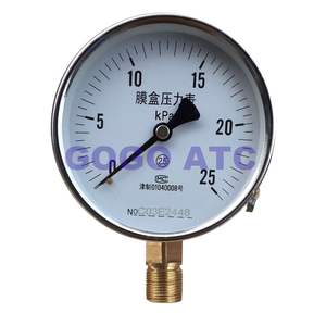 GOGO <strong>Capsule</strong> Pressure Gauge YE-75 Membrane Pressure Gauge KPA Natural Gas Pressure Gauge 0-10/16/25/40/60KPA - Product Image 1