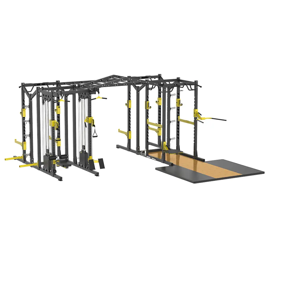 Multi functional trainer half rack gym power rack comprehensive strength training gym fitness equipment squat rack