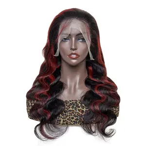 Nieuwe Hot Sale Raw Vietnamese Hair P1b/Bug 13X4 Body Wave Human Hair Lace Front Pruik