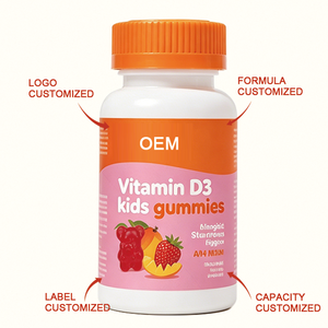 Gummies de vitamine D3 pour enfants, marque privée, saveur mangue-fraise naturelle, pour soutenir l'immunité et la santé osseuse des enfants, véganes, 60 unités - Product Image 6