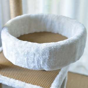 Arbre à chat moderne en sisal et rotin, avec griffoirs, niches et perchoir supérieur - Product Image 5