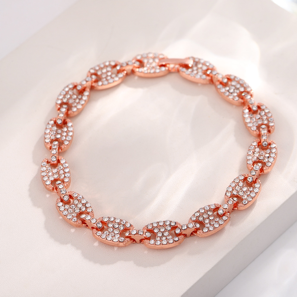 Rose gold with diamonds