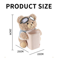 Poubelle de voiture, boîte à mouchoirs 2-en-1, adorable petit ours créatif, boîte d'accoudoir de voiture, bac de rangement, sac poubelle pour voiture