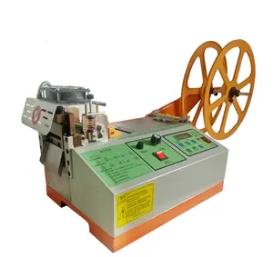 Cortador de cinto digital automático, máquina de corte de tecido quente e frio para correia de nylon