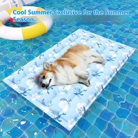 Tapis de nidification d'été en PVC à motif solide pour chat et chien Chenil pour le sommeil Prévention de l'été Lit de glace confortable pour animaux de compagnie