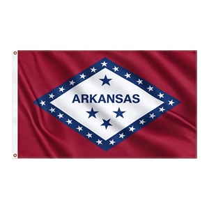 High Quality US Arkansas <b>Flag</b> Polyester Custom <b>Flag</b> Canvas Header Brass Grommets Outdoor The Natural State <b>Flag</b> For Flagpole - Product Image 1