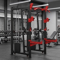 Équipement de fitness de haute qualité, export direct d'usine, équipement de salle de sport commerciale, machine Smith inclinable 3-en-1 et rack à squats avec système de poulies