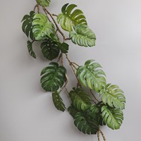 C-371 nordique ameublement modèle en caoutchouc souple tortue dos plantes vertes rotin feuilles vigne artificielle décorations de Table de mariage