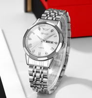 Hot SKMEI hommes 2291 montre à Quartz originale étanche montre-bracelet en acier inoxydable avec semaine lumineuse Date heures mouvement japonais