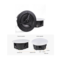 Haut-parleur encastré au plafond sans fil WiFi BT 5.4 60W, AirPlay, DLNA, USB, AUX, haut-parleur actif pour système de cinéma maison