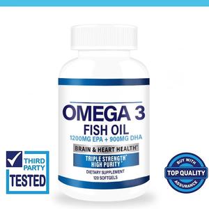 OEM Private Label Dietary 120 Softgel Brain Heart Health 1200mg Omega 3 Supplément Softgel d'huile de poisson - Product Image 5