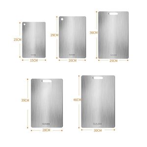 Planche à découper en acier inoxydable épaissi, antibactérienne et anti-moisissure, planche à découper ménagère, planche à pétrir pour la cuisine - Product Image 1