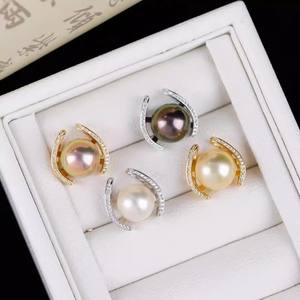 Accesorios de Perlas 31230DIY, Hebilla de Plata S925 con Bandeja Vacía para Colgantes y Dijes de Diamantes - Product Image 2