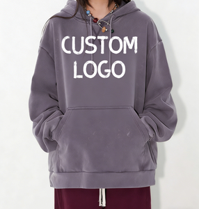 Sudadera con Capucha Personalizada con Logotipo Bordado en 3D, Estilo Vintage, Lavado Ácido, Letras Antiguas Inglesas, Sudadera Extra Grande de Forro Polar, OEM - Product Image 3