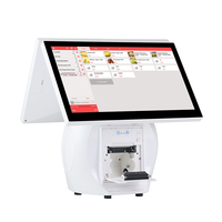 Vente en gros 15.6 pouces Double écran tactile moulage sous pression en aluminium WIN 10 Business POS Machine utilisation commerciale caisse enregistreuse