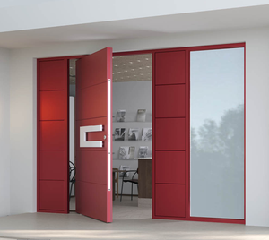Puerta Pivotante Moderna para Exteriores de Villa, Insonorizada, Impermeable, Antirrobo con Tira de Aluminio, <span class=keywords><strong>Entrada</strong></span> Principal Inteligente - Product Image 2