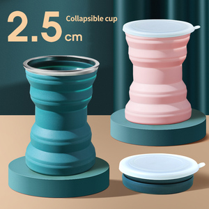 Bouteille d'eau pliable en silicone de qualité alimentaire de 320 ml avec bouchon à vis anti-fuite pour le camping et les voyages en plein air - Product Image 3