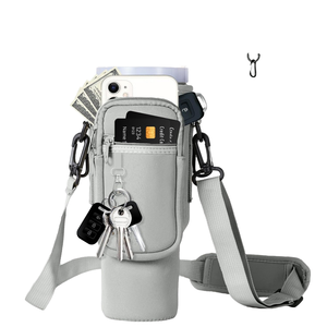 Custom Nylon Water <b>Bottle</b> <b>Carrier</b> Bag with Phone Pocket for 40/30 oz Tumblers Camping & Hiking Cup Accessories - Product Image 1