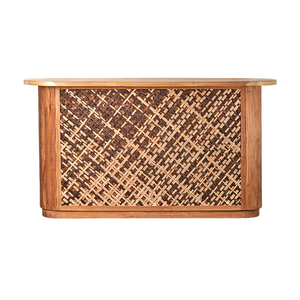 Mueble de Barra Elegante y Moderno de Madera de Bambú Ecológico, Personalizable en Color, para Cocina, Comedor, Exteriores, Hogar y Club Nocturno - Product Image 1
