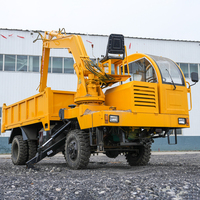 Kostenloser Versand Radkipper Hydraulischer Landwirtschafts- und Baukipper 4-Rad-Antrieb Automatische Entladung Landwirtschaftlicher Dieselkipper