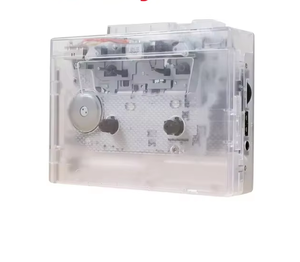 Lecteur de cassettes transparent en gros BT 5.0, enregistreur audio portable avec retournement automatique pour la maison, les voyages, cadeau, logo personnalisé, en plastique - Product Image 1