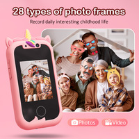 Téléphone portable éducatif pour enfants Unicorn Puzzle Y3000, nouvelle double caméra, écran tactile 2,8 pouces, 1080p CMOS, plastique, TF, apprentissage pour enfants