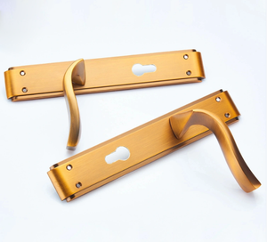 Venta al por mayor de fábrica, cerradura de puerta de mortaja de aleación de aluminio, llave de desbloqueo, manija de palanca de puerta en placa con respaldo de 50mm - Product Image 5