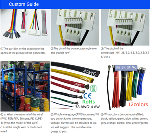 Kabel Jumper OEM 22 24 AWG Dupont Merah/Kuning/Hijau PVC untuk Sepeda Motor 10cm-40cm 40pin Female-Female Male - Product Image 5